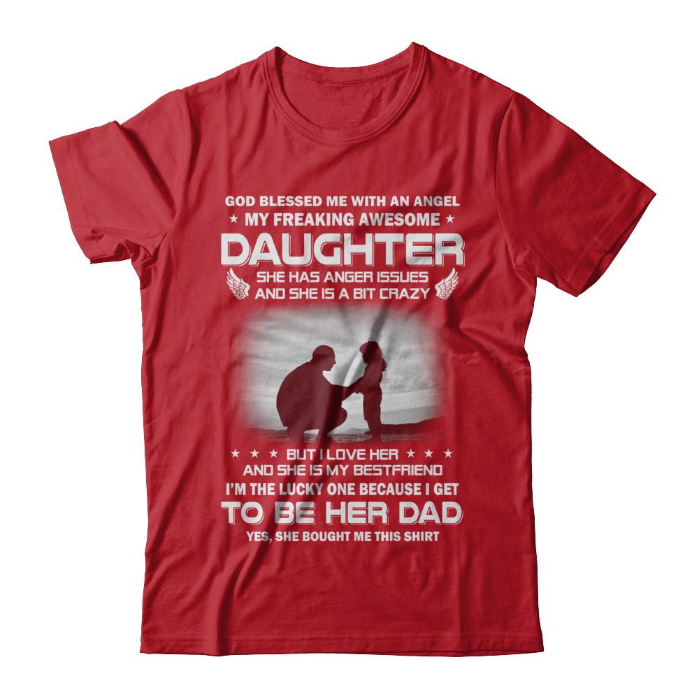 Fathers Day My Freaking Awesome Daughter Bought Me This-T-Shirt & Hoodie-Classic T-Shirt-Red