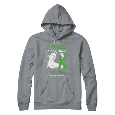 I Am Stronger Than Lymphoma Awareness Support-T-Shirt & Hoodie-Pullover Hoodie-Light Steel
