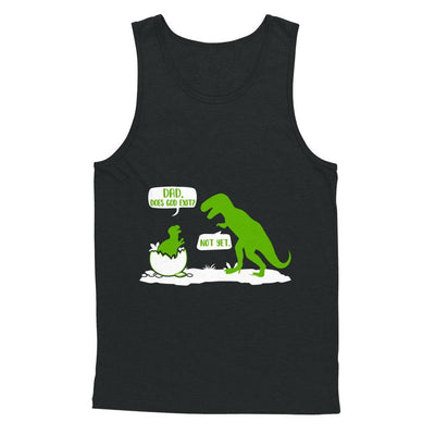 Dad Does God Exist Dinosaurs Funny-T-Shirt & Hoodie-Unisex Tank-Black