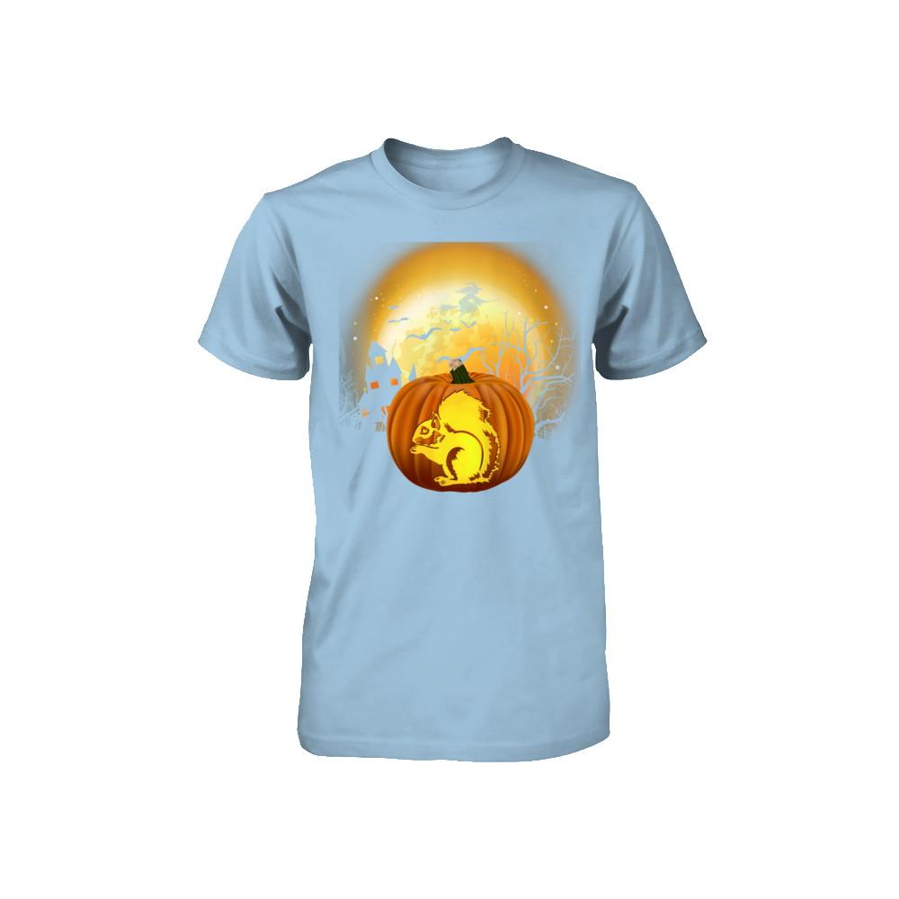 Pumpkin Squirrel Halloween Human Costume Youth-Youth Shirt-Toddler T-Shirt-Light Blue