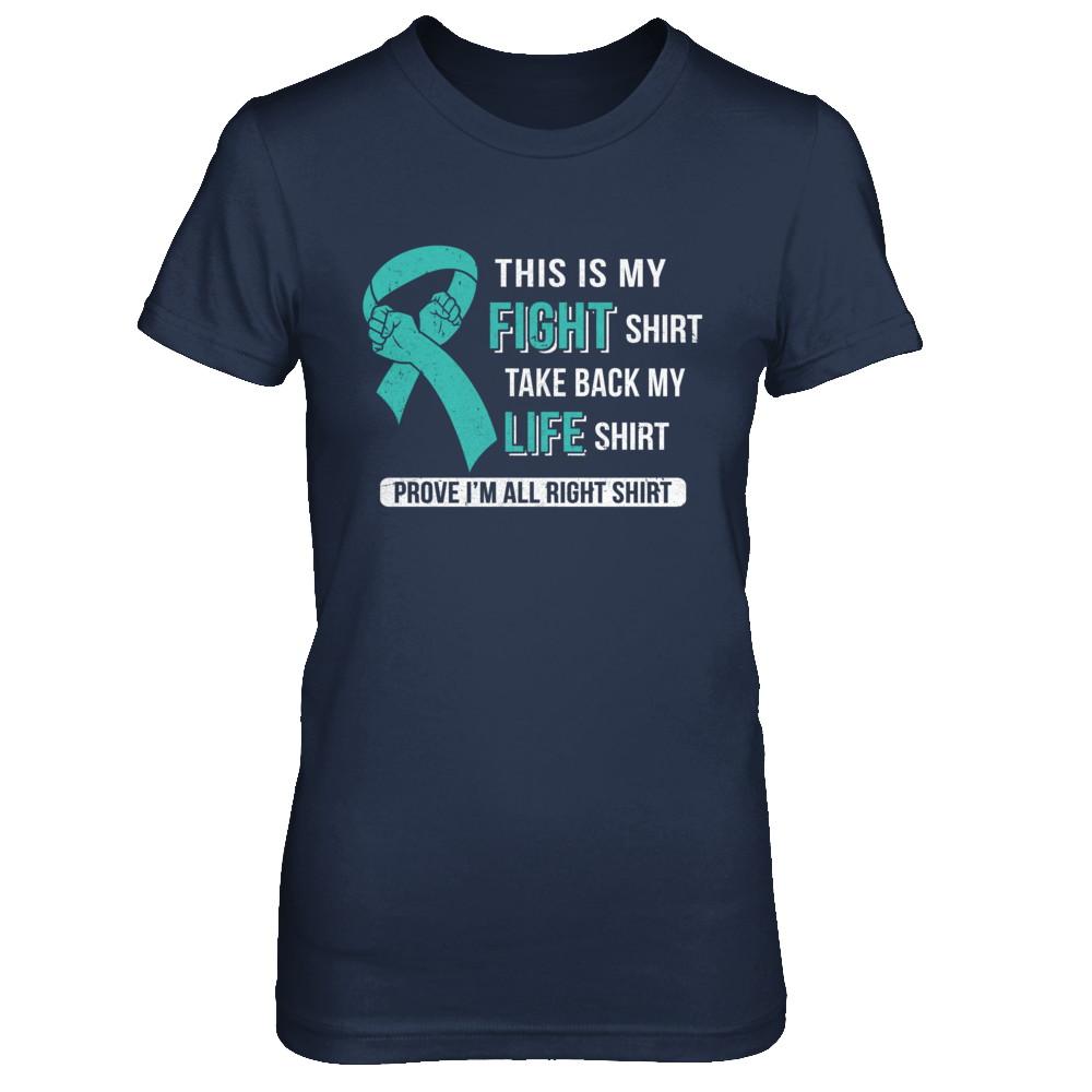 This Is My Fight Ovarian Cancer Awareness-T-Shirt & Hoodie-Women's T-Shirt-Navy