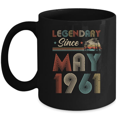 60th Birthday Gift 60 Years Old Legendary Since May 1961 Mug-Coffee Mug-Mug-Black