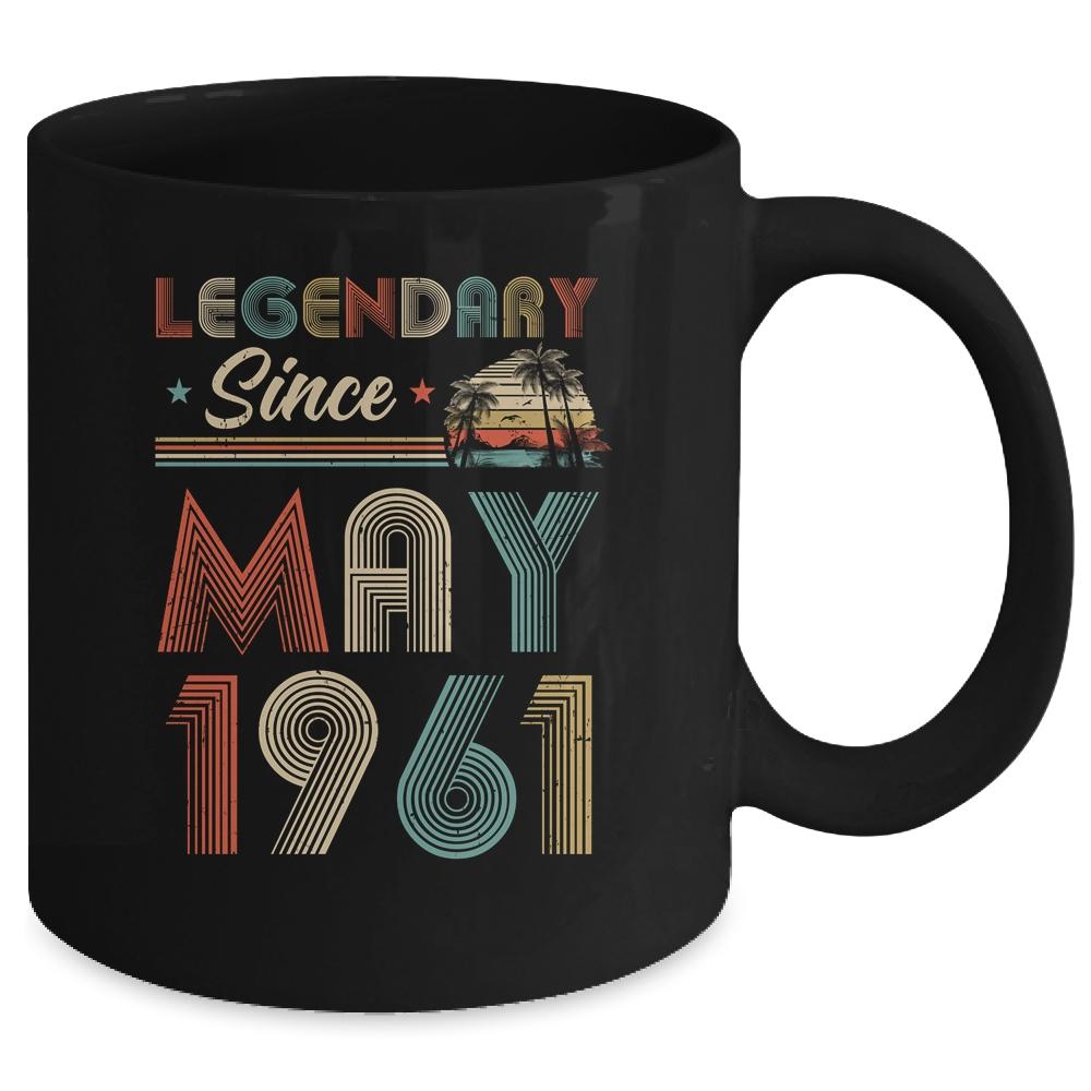 60th Birthday Gift 60 Years Old Legendary Since May 1961 Mug-Coffee Mug-Mug-Black
