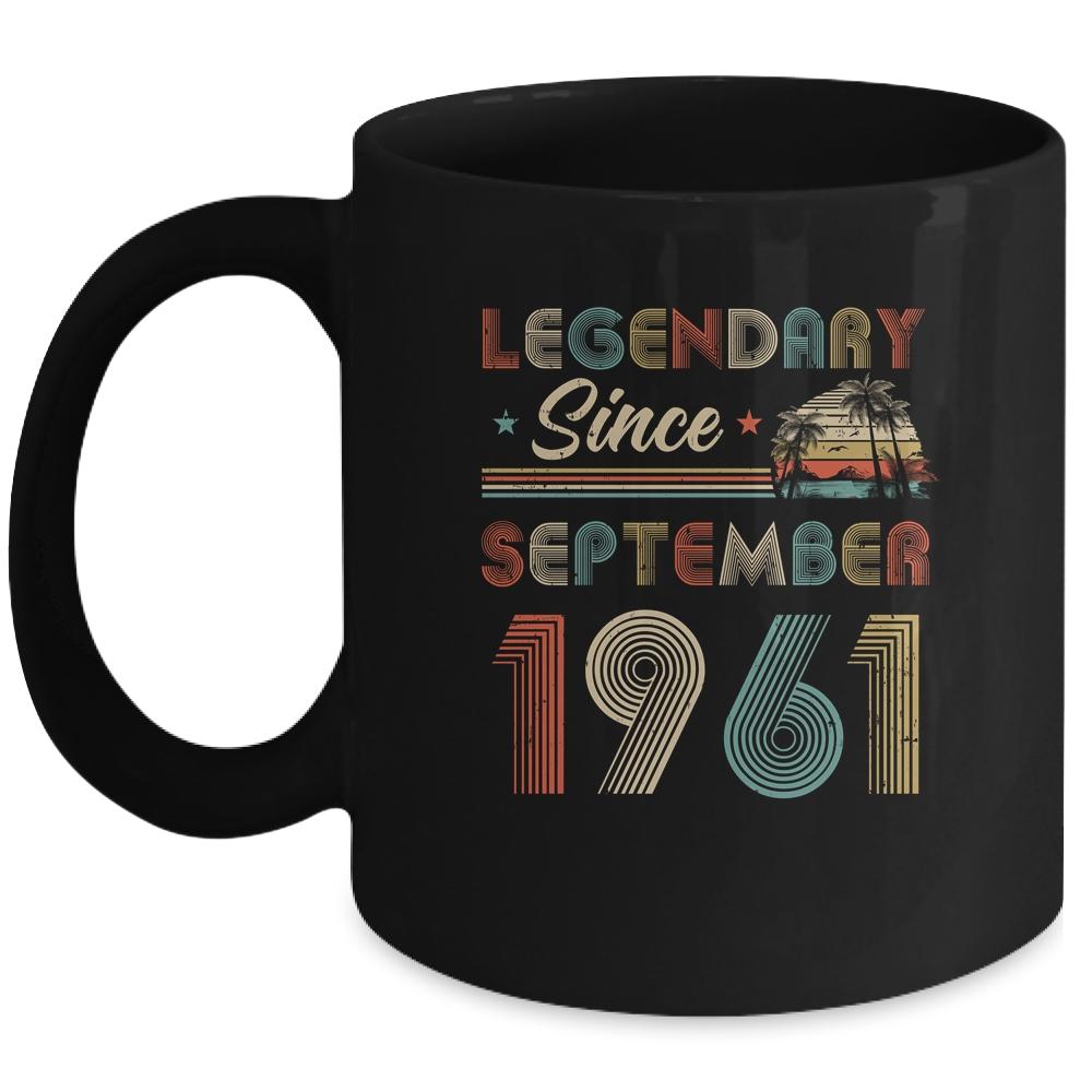 61th Birthday Gift 61 Years Old Legendary Since September 1961 Mug