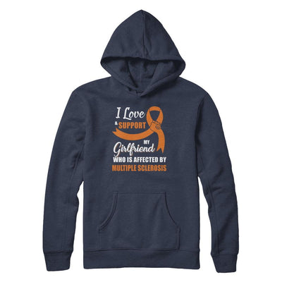 Multiple Sclerosis Awareness Support Orange Girlfriend Boyfriend-T-Shirt & Hoodie-Pullover Hoodie-Navy