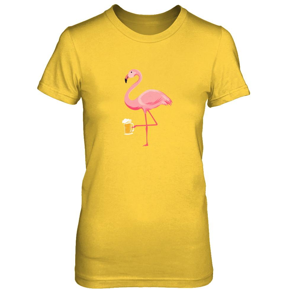Beer Lover's Pink Flamingo Fun Party Beer-T-Shirt & Tank Top-Women's T-Shirt-Daisy