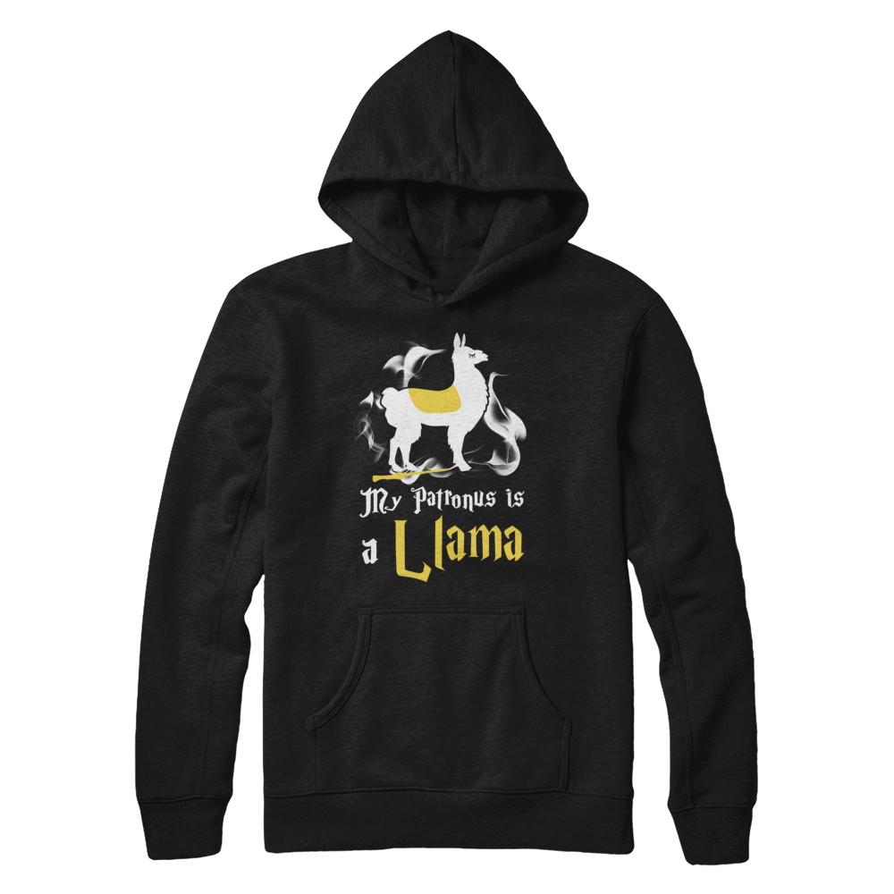 My Patronus Is A Llama-T-Shirt & Hoodie-Pullover Hoodie-Black