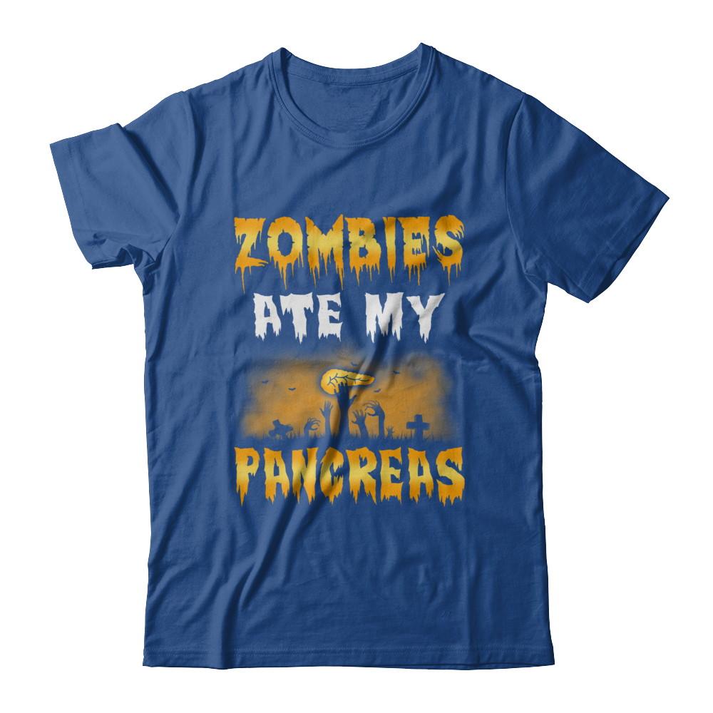 Zombies Ate My Pancreas Halloween Costume-T-Shirt & Hoodie-Classic T-Shirt-Royal
