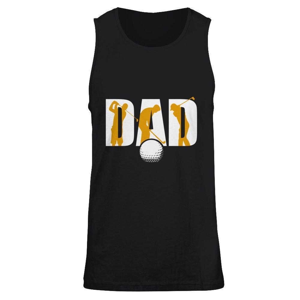 Golf Dad Father's Day-T-Shirt & Hoodie-Unisex Tank-Black