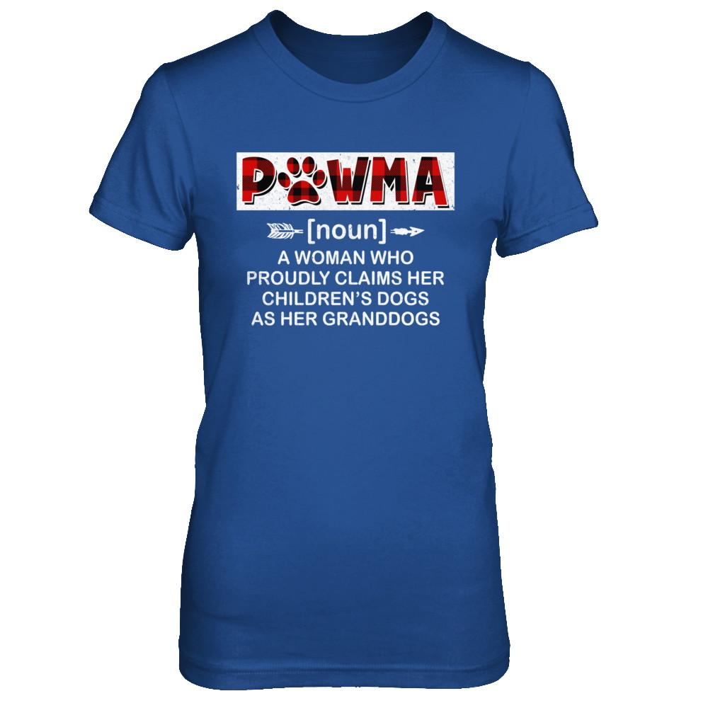 Pawma Buffalo Plaid Mom Proudly Claims Her Children's Dogs-T-Shirt & Hoodie-Women's T-Shirt-Royal