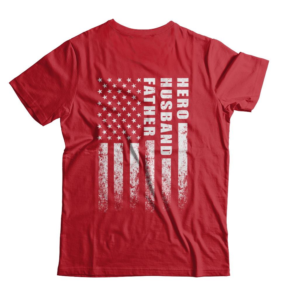 Veteran Soldier Husband Dad Hero Fathers Day Gift-T-Shirt & Hoodie-Classic T-Shirt-Red