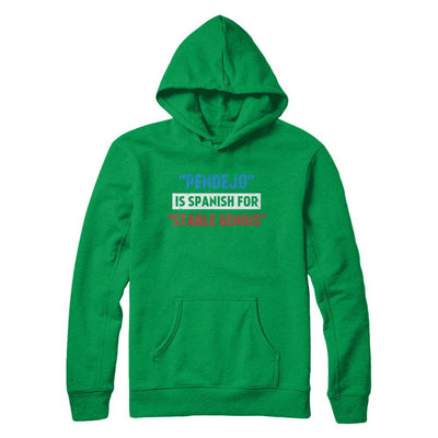 Pendejo Is Spanish For Stable Genius-T-Shirt & Hoodie-Pullover Hoodie-Irish Green