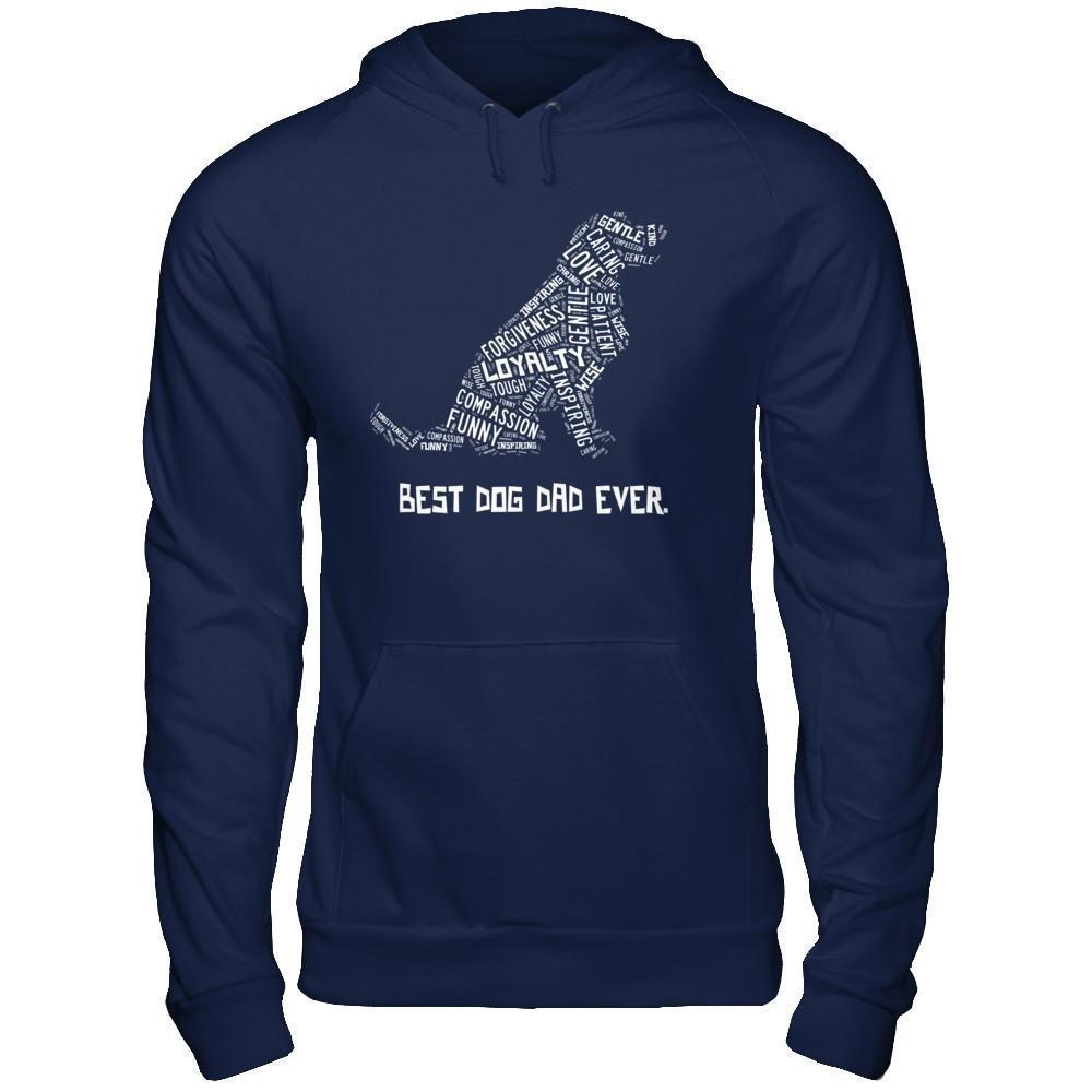 Best Dog Dad Ever Golden Retriever Lovers-T-Shirt & Hoodie-Pullover Hoodie-Navy