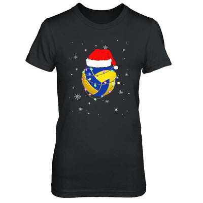 Santa Hat Volleyball Christmas Gifts-T-Shirt & Sweatshirt-Women's T-Shirt-Black