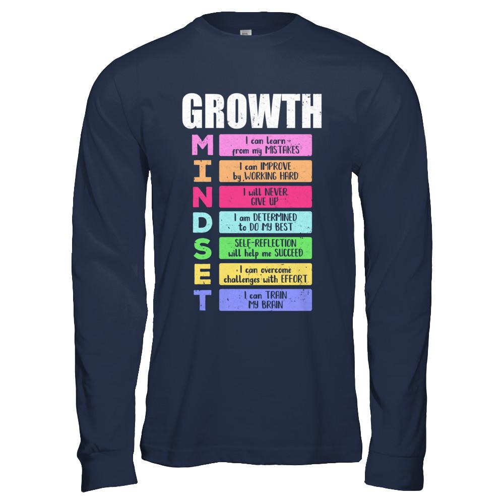 Growth Mindset-T-Shirt & Hoodie-Long Sleeve T-Shirt-Navy