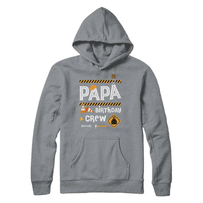 Papa Birthday Crew Construction Birthday Party-T-Shirt & Hoodie-Pullover Hoodie-Light Steel