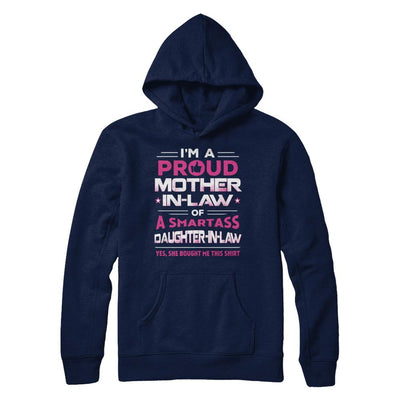 Proud Mother-In-Law Of A Smartass Daughter-In-Law-T-Shirt & Hoodie-Pullover Hoodie-Navy