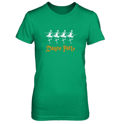Ballet Skeleton Dance Party Happy Halloween-T-Shirt & Tank Top-Women's T-Shirt-Irish Green