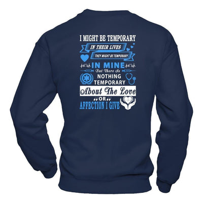 I Might Be Temporary In Their Lives They Might Be Temporary-T-Shirt & Hoodie-Crewneck Sweatshirt-Navy