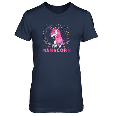 Cute Mamacorn Rainbow Unicorn Mother's Day-T-Shirt & Tank Top-Women's T-Shirt-Navy