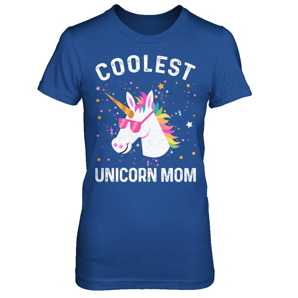 Coolest Unicorn Mom Cute Funny Unicorn Mothers Day-T-Shirt & Hoodie-Women's T-Shirt-Royal