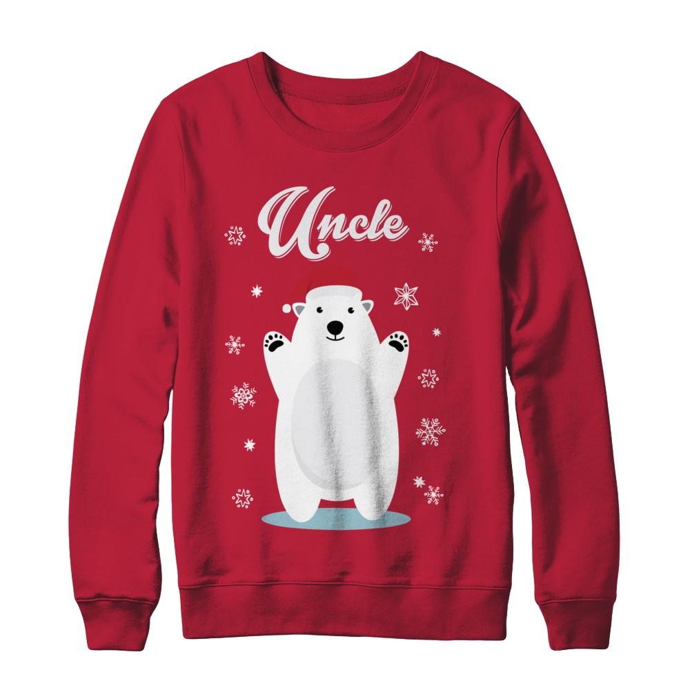 Uncle Bear Christmas Santa Pajamas-T-Shirt & Sweatshirt-Crewneck Sweatshirt-Red