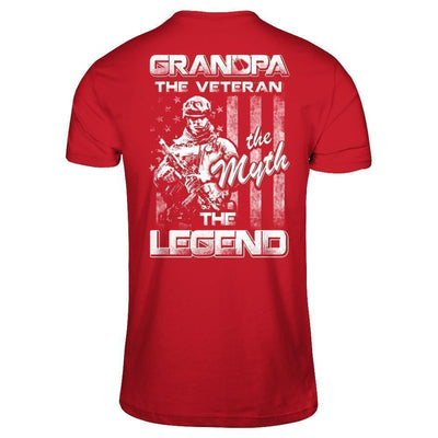 Grandpa The Veteran The Myth The Legend-T-Shirt & Hoodie-Classic T-Shirt-Red