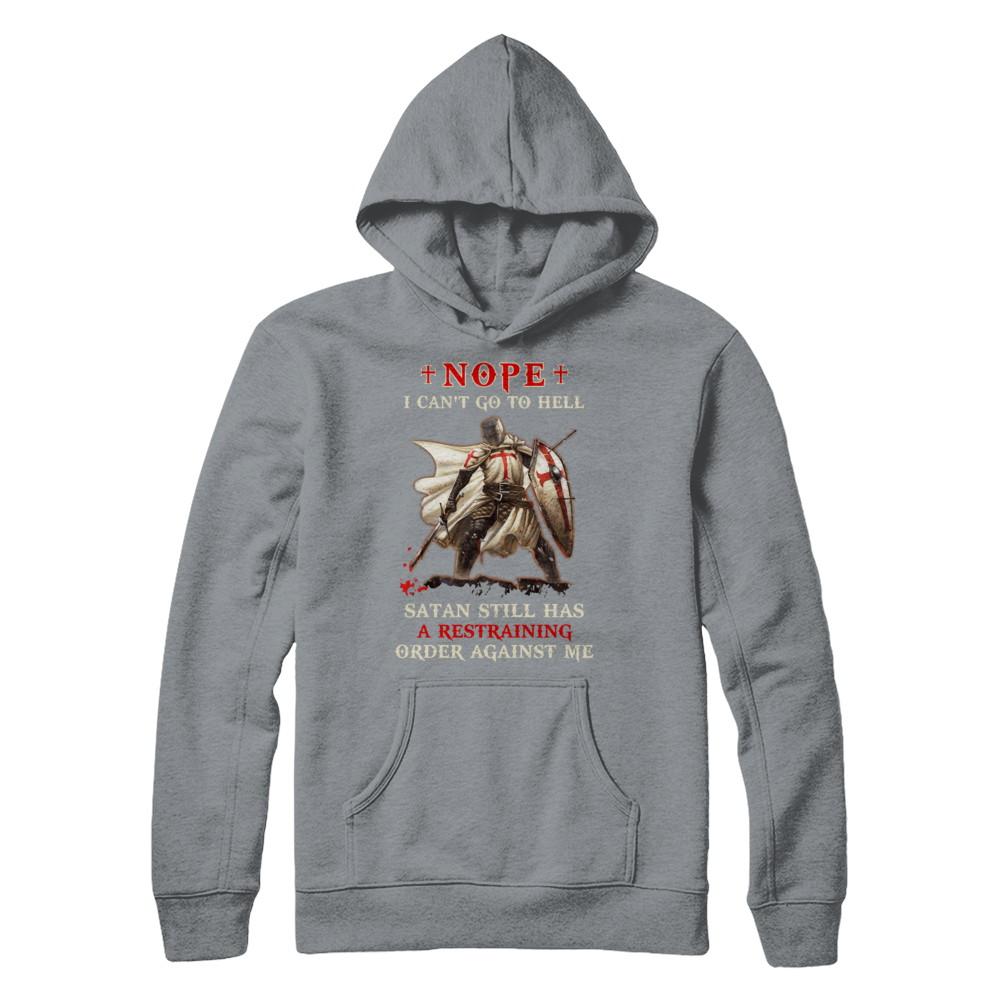 Knight Amerian Satan Still Has A Restraining Order Against Me-T-Shirt & Hoodie-Pullover Hoodie-Light Steel