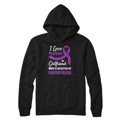 Fibromyalgia Awareness Support Purple Girlfriend Boyfriend-T-Shirt & Hoodie-Pullover Hoodie-Black