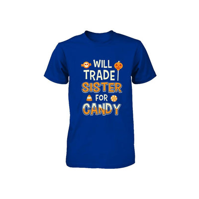 Will Trade Brother For Candy Funny Sister Halloween Youth-Youth Shirt-