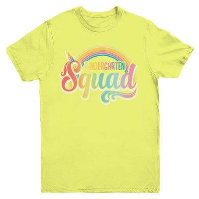Kindergarten Squad Cute Rainbow Unicorn Back To School Youth-Youth Shirt-Youth T-Shirt-Daisy