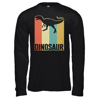 Classic Vintage Retro Style Dinosaur-T-Shirt & Hoodie-Long Sleeve T-Shirt-Black