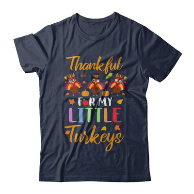 Thanksgiving Thankful For My Little Turkeys-T-Shirt & Sweatshirt-Classic T-Shirt-Navy