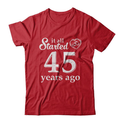 45Th Wedding Anniversary Married Couples 1976 Husband Wife-T-Shirt & Hoodie-Classic T-Shirt-Red
