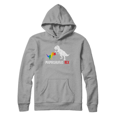 Mama Saurus Mamasaurus T-Rex Dinosaur LGBT Support-T-Shirt & Hoodie-Pullover Hoodie-Light Steel