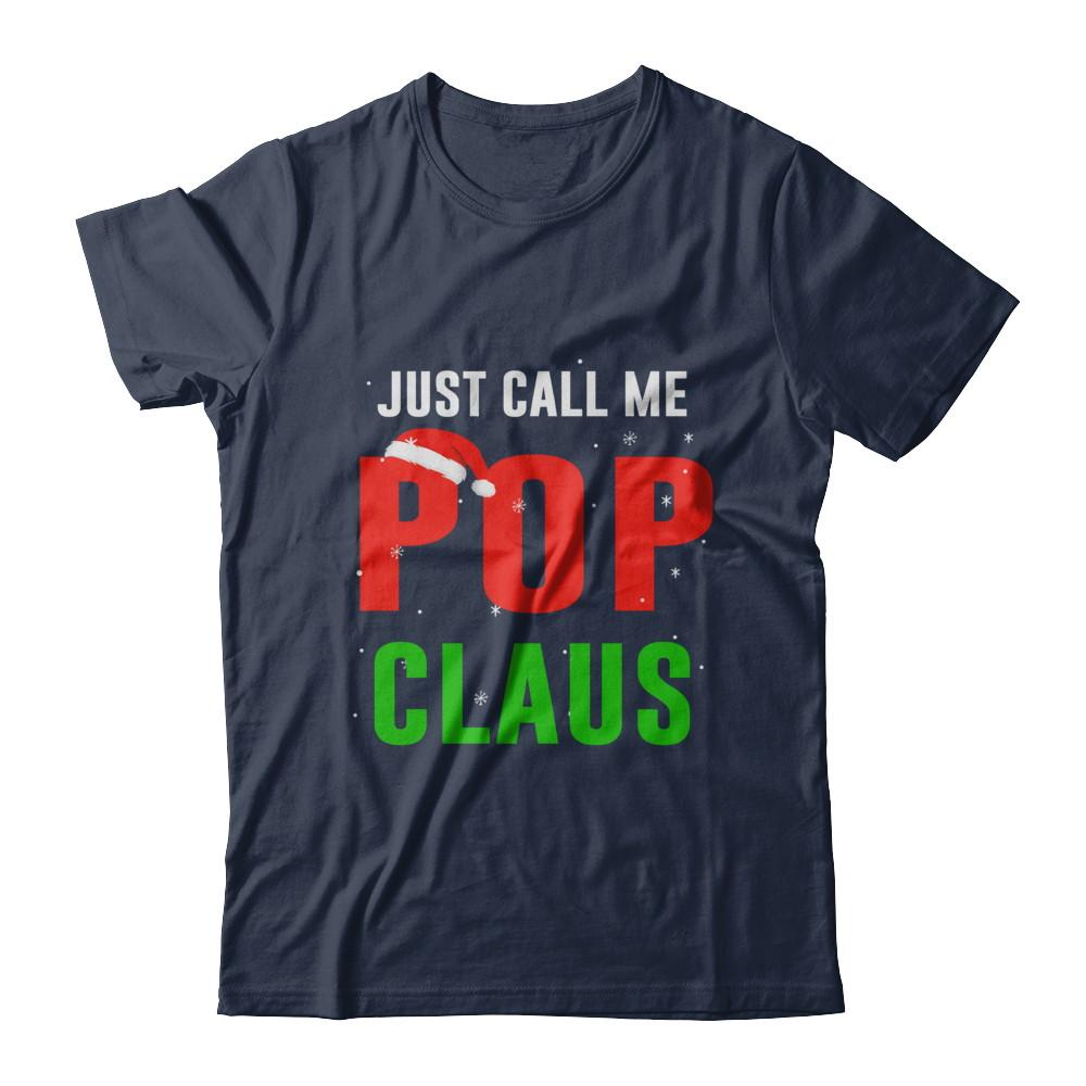 Santa Pop Claus Matching Family Christmas Pajamas-T-Shirt & Sweatshirt-Classic T-Shirt-Navy