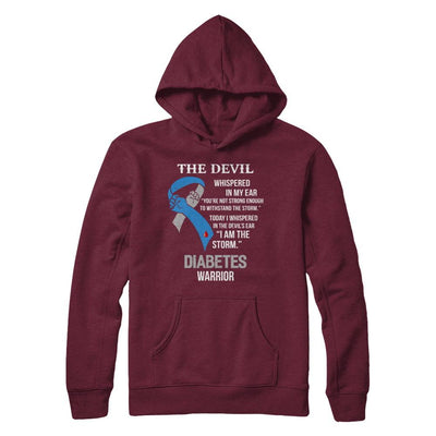 I Am The Storm Support Diabetes Awareness Warrior Gift-T-Shirt & Hoodie-Pullover Hoodie-Maroon