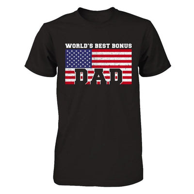 Worlds Best Bonus Dad Stepdad-T-Shirt & Hoodie-Classic T-Shirt-Black