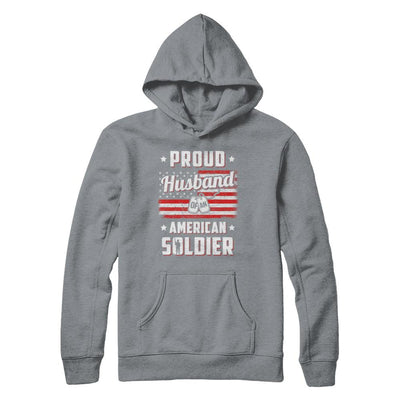 Proud Husband Of A Soldier Army Wife Veteran-T-Shirt & Hoodie-Pullover Hoodie-Light Steel