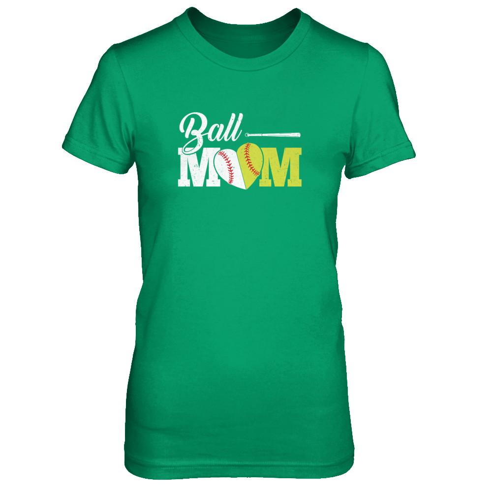 Funny Softball Mom Baseball Mom Mothers Day-T-Shirt & Tank Top-Women's T-Shirt-Irish Green