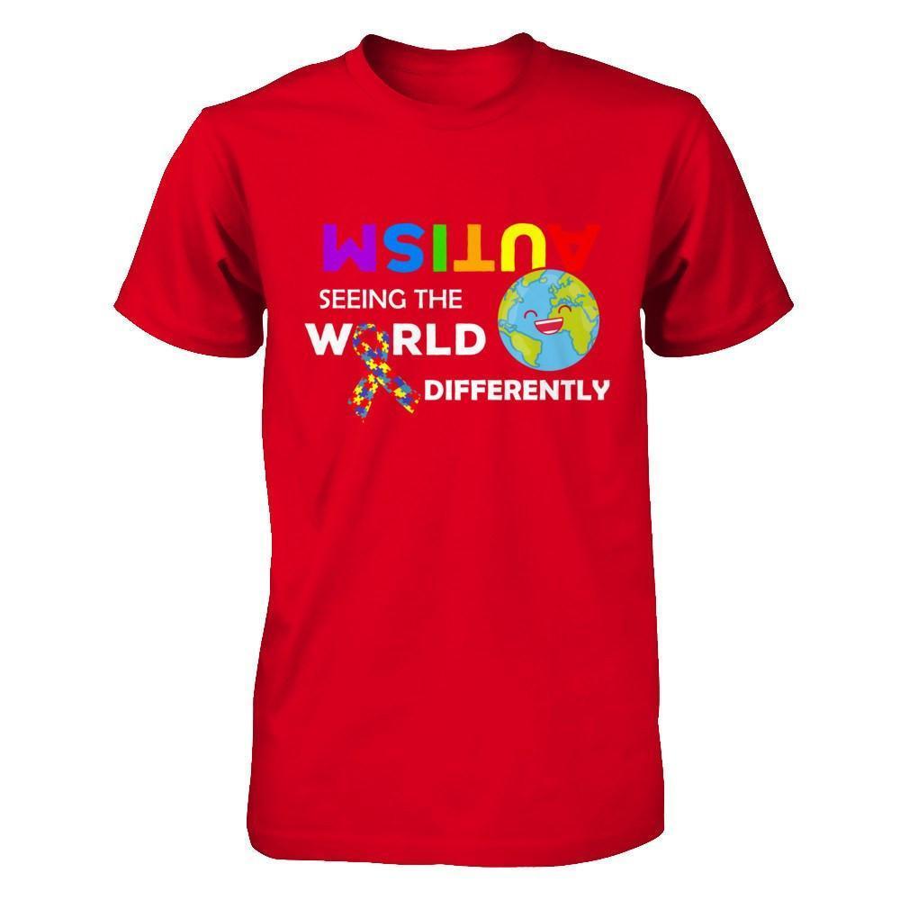 Autism Seeing The World Differently-T-Shirt & Hoodie-Premium T-Shirt-Red