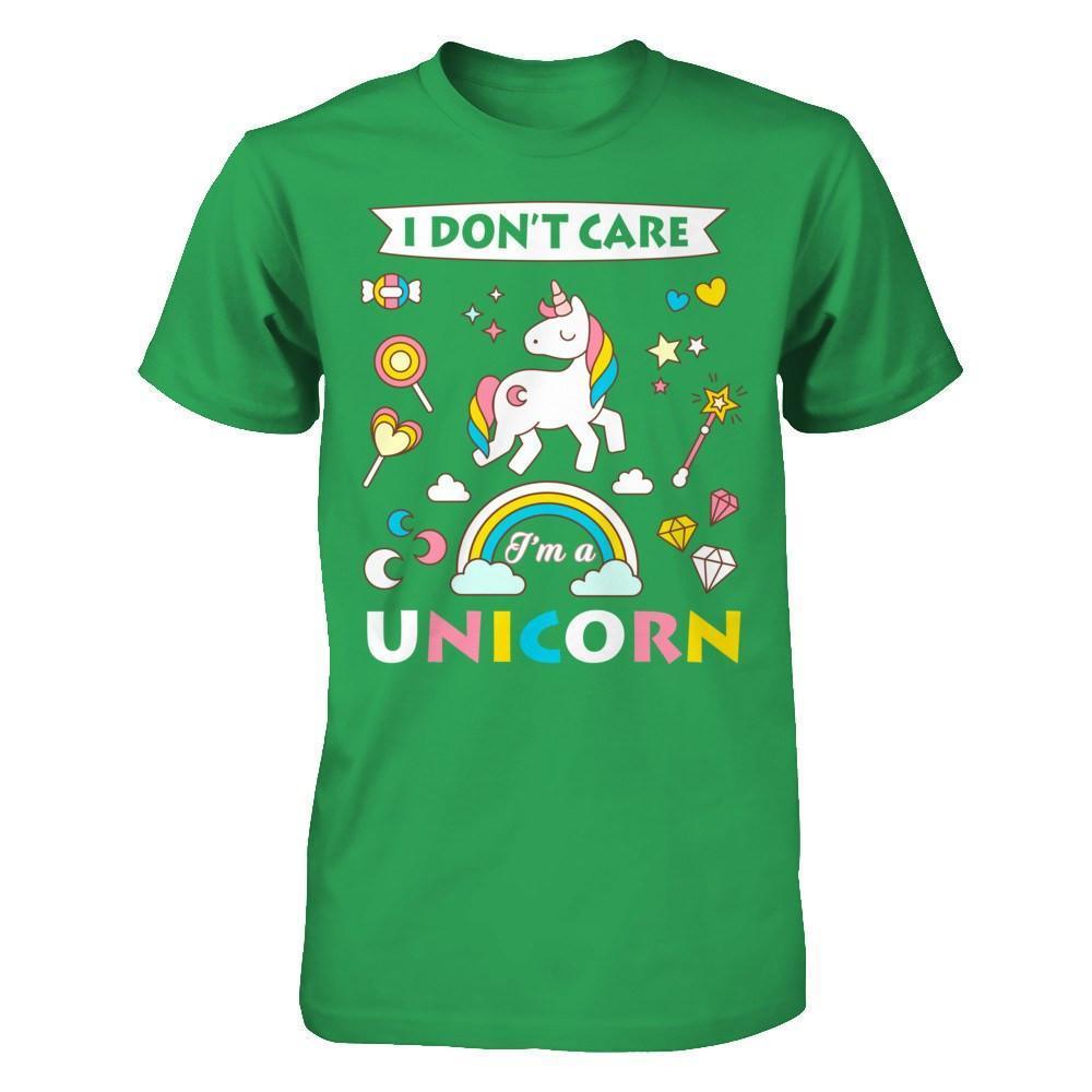 I Dont Care I'am A Unicorn-T-Shirt & Hoodie-Premium T-Shirt-Kelly Green