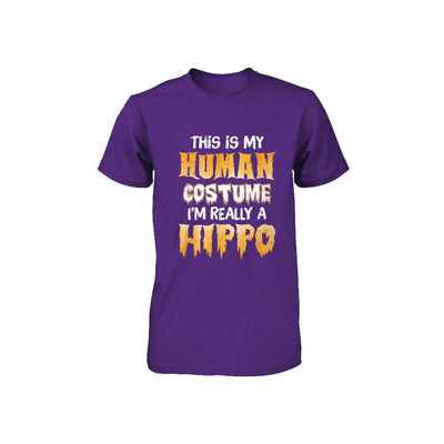 This Is My Human Costume Hippo Halloween Youth-Youth Shirt-