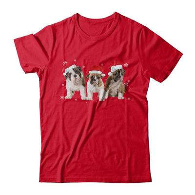 Funny Bulldogs Puppies Christmas Dog Gift-T-Shirt & Hoodie-Premium T-Shirt-Red