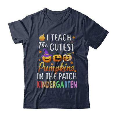 I Teach The Cutest Pumpkins In The Patch Kindergarten Halloween-T-Shirt & Hoodie-Classic T-Shirt-Navy