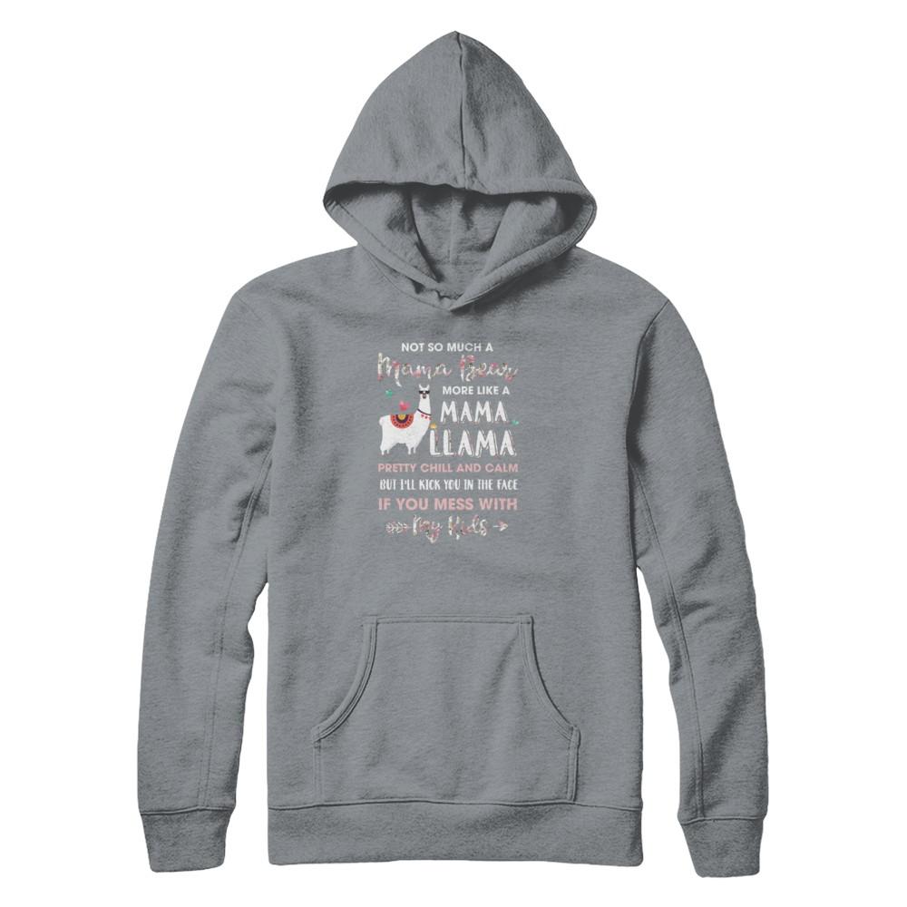 Not So Much A Mama Bear More Like A Mama Llama-T-Shirt & Tank Top-Pullover Hoodie-Light Steel