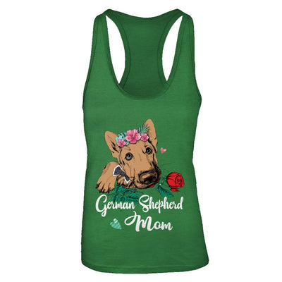 German Shepherd Mom Funny Dog Mom Gift Idea-T-Shirt & Tank Top-Women's Ideal Racerback Tank-Kelly Green