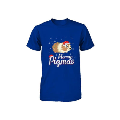 Merry Pigmas Funny Guinea Pig Santa Hat Christmas Gift Youth-Youth Shirt-