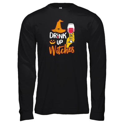 Drink Up Witches Funny Halloween Wine Lover-T-Shirt & Tank Top-Long Sleeve T-Shirt-Black