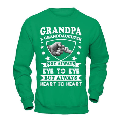 Grandpa And Granddaughter Not Always Eye To Eye-T-Shirt & Hoodie-Crewneck Sweatshirt-Irish Green